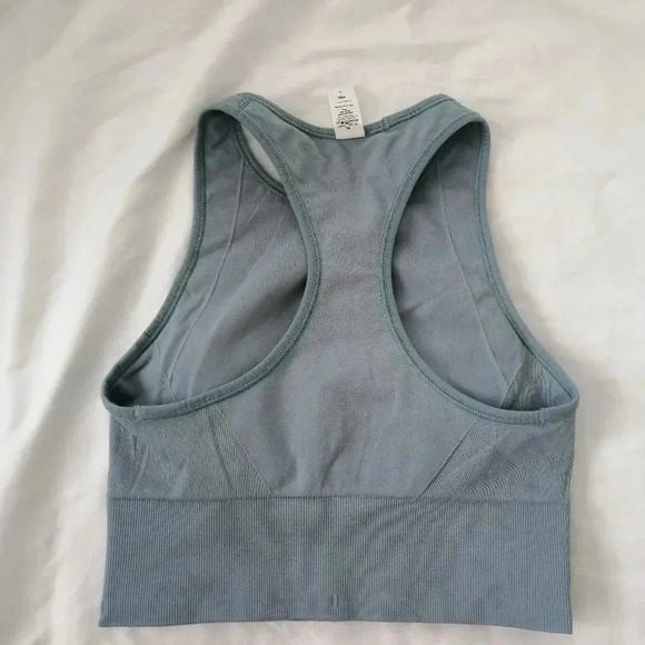 Lululemon Ebb to Train Bra Medium Support C/D Cup in Chambray Blue 4 - Picture 9 of 16